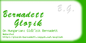 bernadett glozik business card